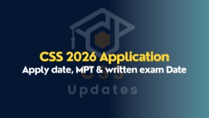 CSS 2026 Apply Online Application - CSS 2026 Application Form