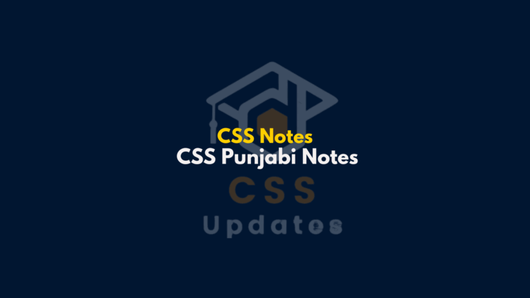 CSS Punjabi Notes