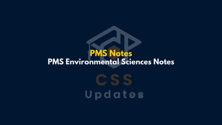 PMS Environmental Sciences Notes