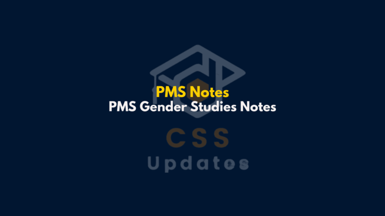 PMS Gender Studies Notes