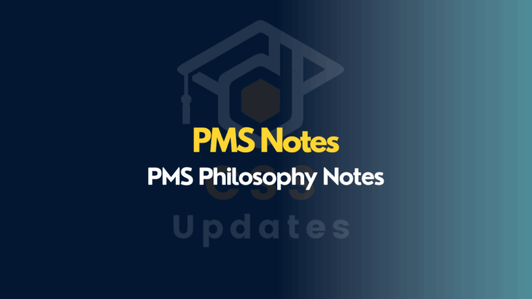 PMS Philosophy Notes