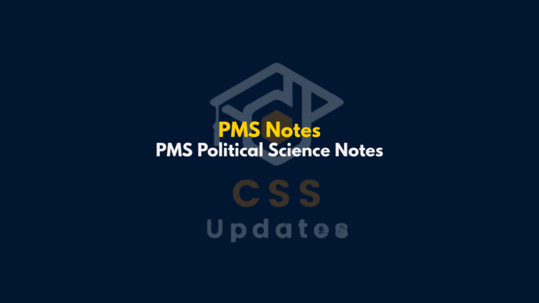 PMS Political Science Notes
