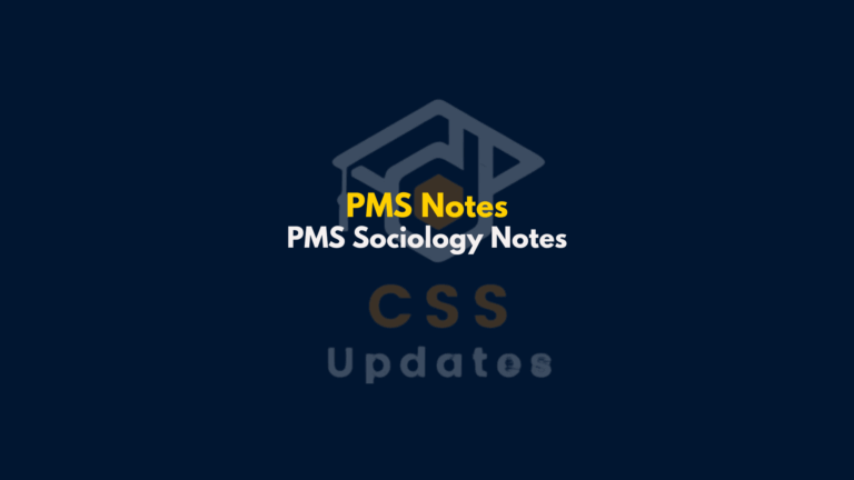 PMS Sociology Notes