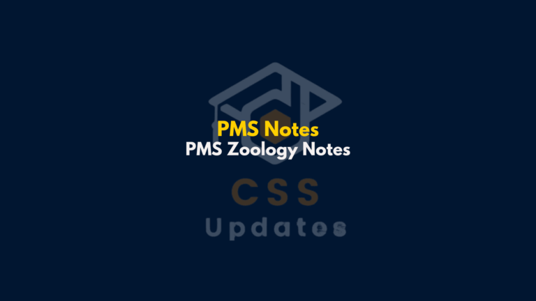 PMS Zoology Notes