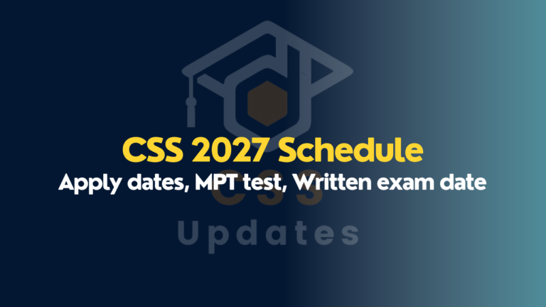 CSS Exam Date 2027
