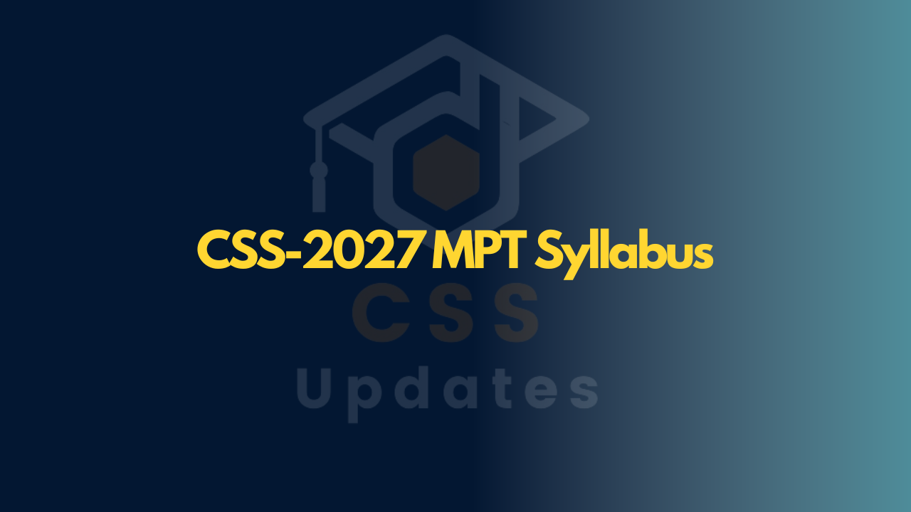 CSS 2027 MPT Syllabus