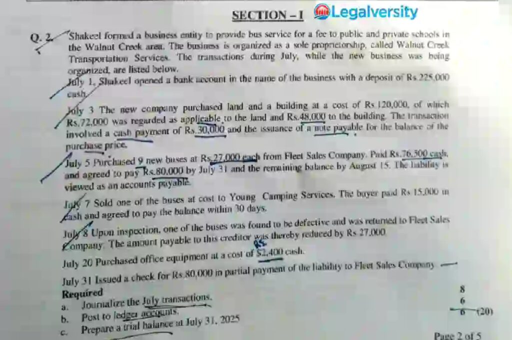 CSS Accountancy and Auditing Paper 1 2026