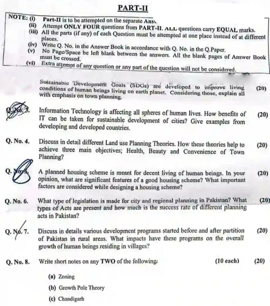 CSS Town Planning and Urban Management Paper 2026